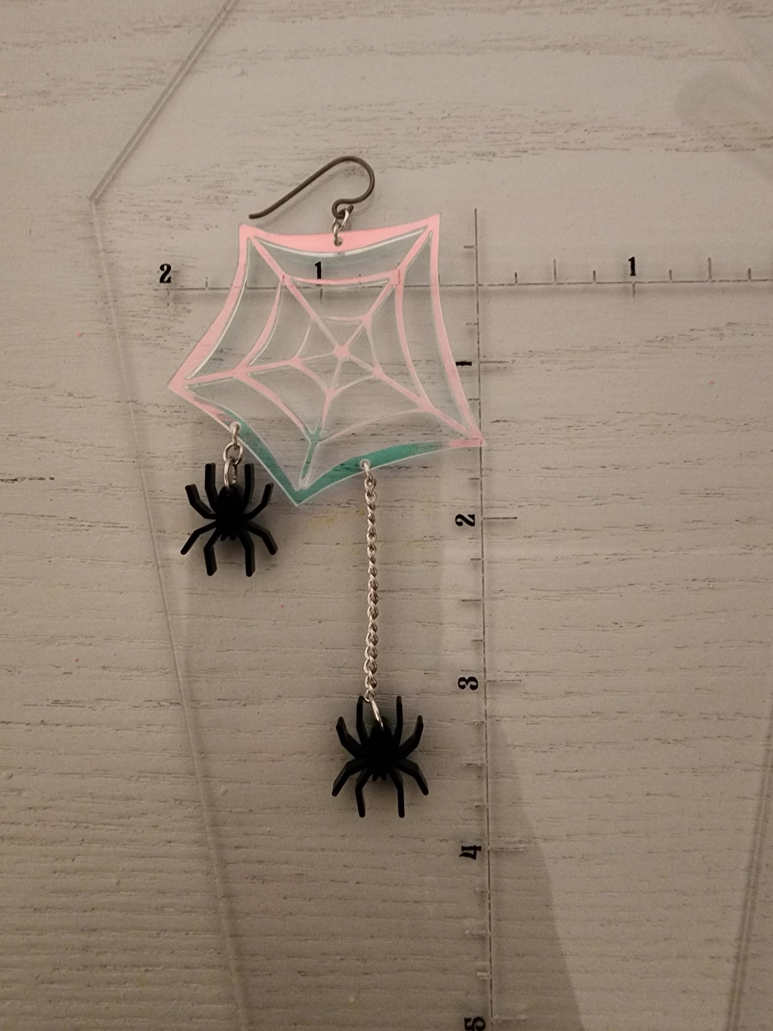 Spiderweb Earrings with Ear Hook